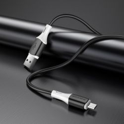   USB 2.0 AM to Micro 5P 1.0m BX79 2.4A Black BOROFONE (BX79MB) -  4