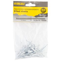 Заклепки Sigma алюмінієві Standard 3.2x10.16мм 50шт (2612451) - Картинка 2