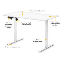������������ ���� Mealux PowerDesk Lite White � ������������������� ������ (EVO-201 Lite W/W) - �������� 2