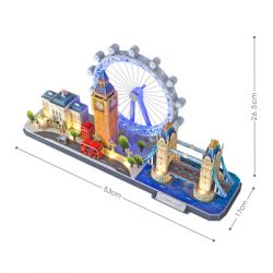 Пазл Cubic Fun Тривимірна головоломка-конструктор City Line Лондон з LED підсвіткою (L532h) - Картинка 2