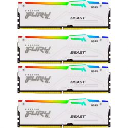     DDR5 128GB (4x32GB) 5600 MHz FURY Beast RGB White Kingston Fury (ex.HyperX) (KF556C40BWAK4-128) -  1