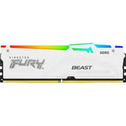     DDR5 16GB 5200 MHz FURY Beast White RGB Kingston Fury (ex.HyperX) (KF552C40BWA-16)