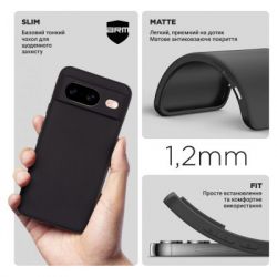     Armorstandart Matte Slim Fit Google Pixel 8 Camera cover Black (ARM72965) -  3