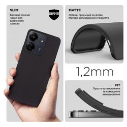     Armorstandart Matte Slim Fit Xiaomi Redmi 13C / Poco C65 Black (ARM72471) -  3