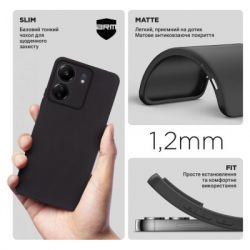     Armorstandart Matte Slim Fit Xiaomi Redmi 13C / Poco C65 Camera cover Black (ARM72470) -  3
