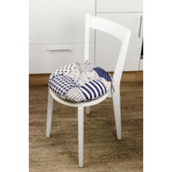 Подушка на стілець Прованс Печворк синій Господиня D-40 см (4823093451209) - Картинка 3