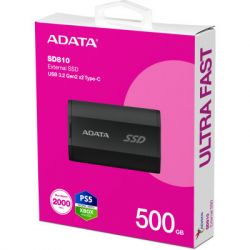  SSD USB 3.2 500GB ADATA (SD810-500G-CBK) -  5