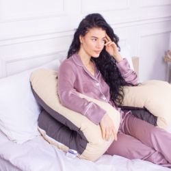 Подушка MirSon для вагітних і відпочинку Naturale Line №8001 U-подібна Marco (2200006178095) - Картинка 4