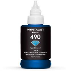 Чернила Printalist Canon GI-490 для G1400/G2400/G3400 140г Cyan (PL490C) - Картинка 2