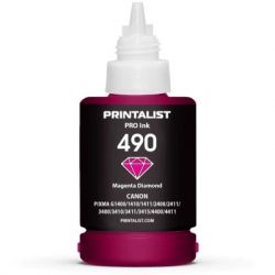 Чернила Printalist Canon GI-490 для G1400/G2400/G3400 140г Magenta (PL490M) - Картинка 2
