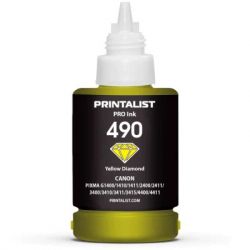 Чернила Printalist Canon GI-490 для G1400/G2400/G3400 140г Yellow (PL490Y) - Картинка 2