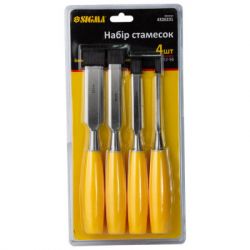 Стамеска Sigma 4шт (6, 12, 18, 25мм) пластиковая ручка (4326231) - Картинка 2