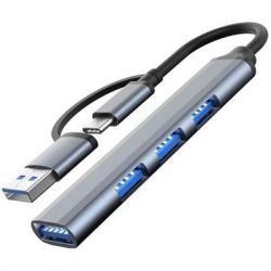  Dynamode USB Type-C/Type-A to 1USB3.0, 3xUSB 2.0 metal (DM-UH-312AC) -  1