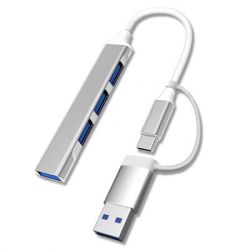  Dynamode USB Type-C/Type-A to 1USB3.0, 3xUSB 2.0 metal (DM-UH-311AC)