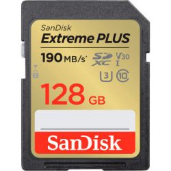   SanDisk 128GB SDXC class 10 UHS-I U3 4K Extreme Plus (SDSDXWA-128G-GNCIN)