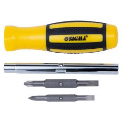 Набор отверток Sigma с двухсторонними битами 4в1 + адаптер CrV (4001801) - Картинка 7