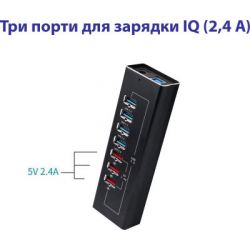  Dynamode 4*USB3.0 data ports + 3*2.4 charge with Power Adaptor metal (DM-UH-P407) -  3