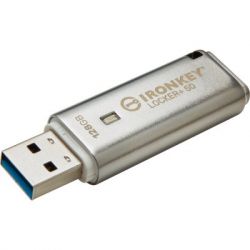 USB   Kingston 128GB IronKey Locker Plus 50 AES Encrypted USB 3.2 (IKLP50/128GB) -  1