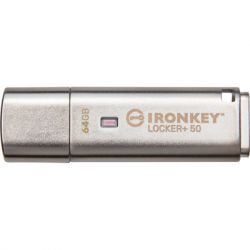 USB   Kingston 64GB IronKey Locker Plus 50 AES Encrypted USB 3.2 (IKLP50/64GB) -  3