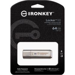 USB   Kingston 64GB IronKey Locker Plus 50 AES Encrypted USB 3.2 (IKLP50/64GB) -  5