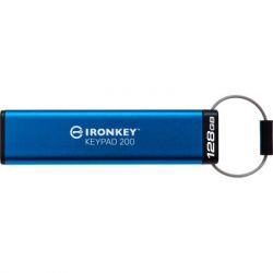 USB флеш накопитель Kingston 128GB IronKey Keypad 200 AES-256 Encrypted Blue USB 3.2 (IKKP200/128GB) - Картинка 5