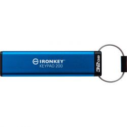 USB ���� ����������� Kingston 32GB IronKey Keypad 200 AES-256 Encrypted Blue USB 3.2 (IKKP200/32GB) - �������� 5