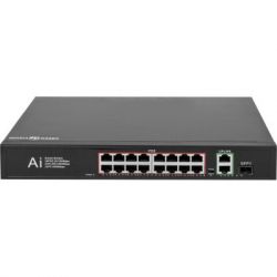 Комутатор мережевий Greenvision GV-010-D-16+2 PG+1 SFP (GV-010-D-16+2PG+1SFP) - Картинка 2