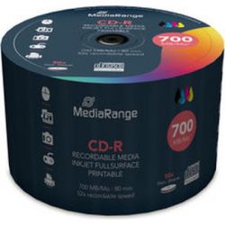  CD Mediarange CD-R 700MB 80min 52x speed, inkjet fullsurface printable, Cake 50 (MR208) -  2