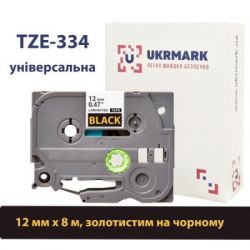     UKRMARK B-T334P, , 12  8, gold on black,  TZe334 (900556)