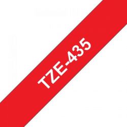 Лента для принтера этикеток UKRMARK B-T435P, ламинированная, 12мм х 8м, white on red, аналог TZe435 (900784) - Картинка 3