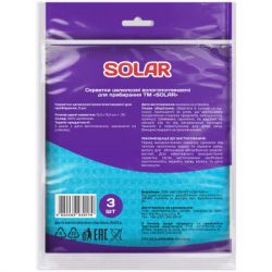 Серветки для прибирання Solar Household Целюлозні вологопоглинаючі 3 шт. (4820269930179) - Картинка 2