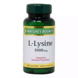  Nature's Bounty L-˳, 1000 , L-Lysine, 60  (NRT06011)