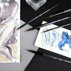 Пензлик для малювання Rosa Мікс білка/соболь круглий, лайнер, WAVE 148, № 0 (4823098516859) - Картинка 4