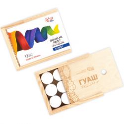 Гуашеві фарби Rosa Studio Classic 12 кольорів по 20 мл, дерев’яний пенал (4823098540632) - Картинка 4