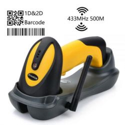 Сканер штрих-коду UKRMARK EV-W2503 2D, 433MHz, USB, IP64, stand, black/yellow (900769) - Картинка 4