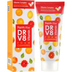 Пінка для вмивання FarmStay DR.V8 Vitamin Foam Cleansing Вітамінна 100 мл (8809469775885) - Картинка 2