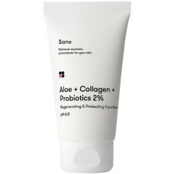    Sane Aloe + Collagen + Probiotics 2% Regenerating & Protecting Face Mask 75  (4820266830199) -  1