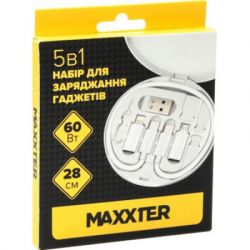 ���������� USB-C to USB-A/micro/Lightning USB2.0 0.28m 60W Maxxter (UB-SET) - �������� 3