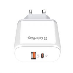   ColorWay Power Delivery Port PPS USB (Type-C PD+ USB QC3.0) (45W) white (CW-CHS042PD-WT) -  3