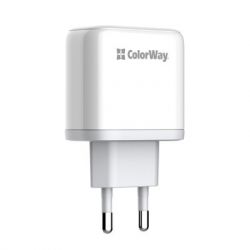   ColorWay Power Delivery Port PPS USB (Type-C PD+ USB QC3.0) (45W) white (CW-CHS042PD-WT) -  6