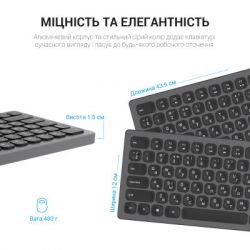 Клавіатура OfficePro SK1550 Wireless Black (SK1550B) - Картинка 7