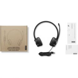  Lenovo USB-A Wired Stereo On-Ear Black (4XD1K18260) -  7
