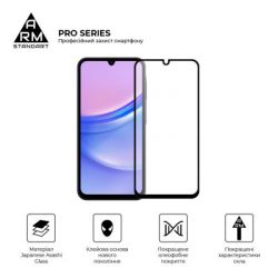 Стекло защитное Armorstandart Pro Samsung A15 4G (A155) Black (ARM74659) - Картинка 2