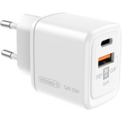   Intaleo 30W GAN USB-C PD+USB-A QC 3.0 white (1283126578274) -  1