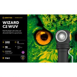  Armytek Wizard C2 WUV White & Ultraviolet (F08901UF) -  8
