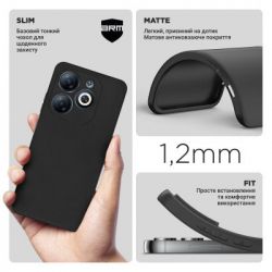 Чохол до мобільного телефона Armorstandart Matte Slim Fit Infinix Smart 8 Camera cover Black (ARM73224) - Картинка 3