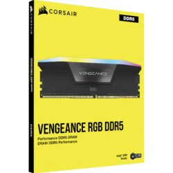 ������ ������ ��� ���������� DDR5 48GB (2x24GB) 5200 MHz Vengeance RGB Black Corsair (CMH48GX5M2B5200C38) - �������� 5