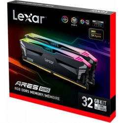  '  ' DDR5 32GB (2x16GB) 7200 MHz Ares RGB Black Lexar (LD5U16G72C34LA-RGD) -  5