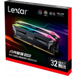  '  ' DDR5 32GB (2x16GB) 6400 MHz Ares RGB Black Lexar (LD5EU016G-R6400GDLA) -  5
