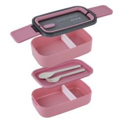 Ланч-бокс дитячий Kite подвійний з наповненням 1400 мл, рожевий (K23-183-3) - Картинка 4